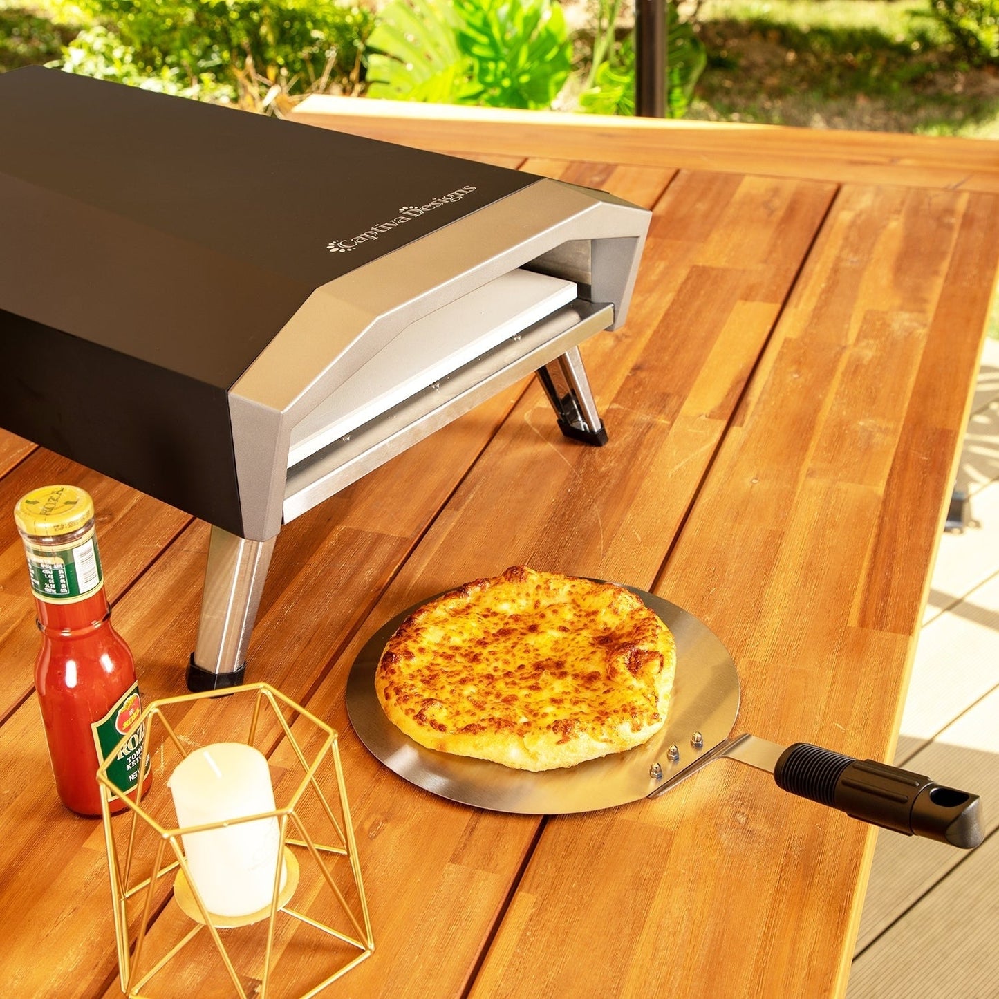 60s Quick Roast Portable Propane Gas Outdoor Patio Pizza Oven