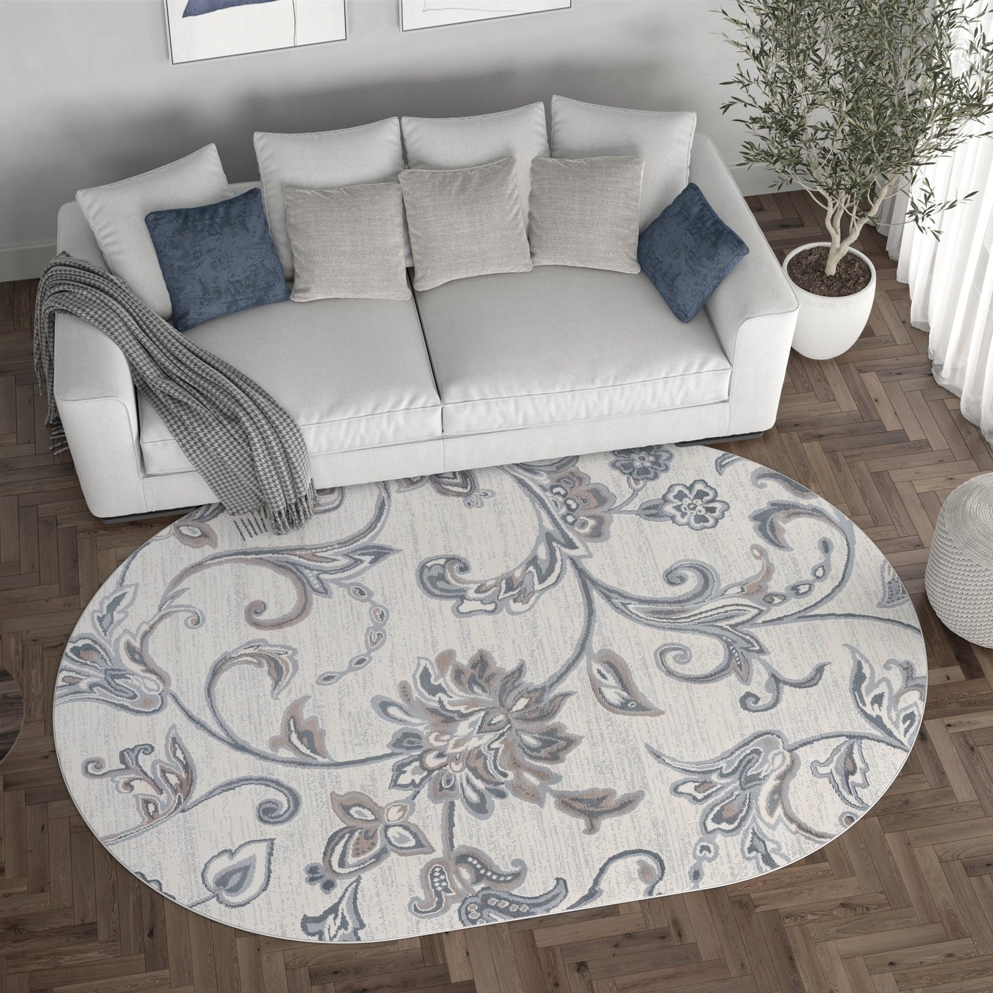 Carrington Transitional Floral & Botanical Indoor Area Rug