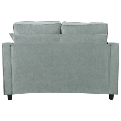 Chenille Chaise Lounge Sofa Bed, Upholstered Sofa Couch with Tufted Backrest and 2 Detachable Pillows for Living Room