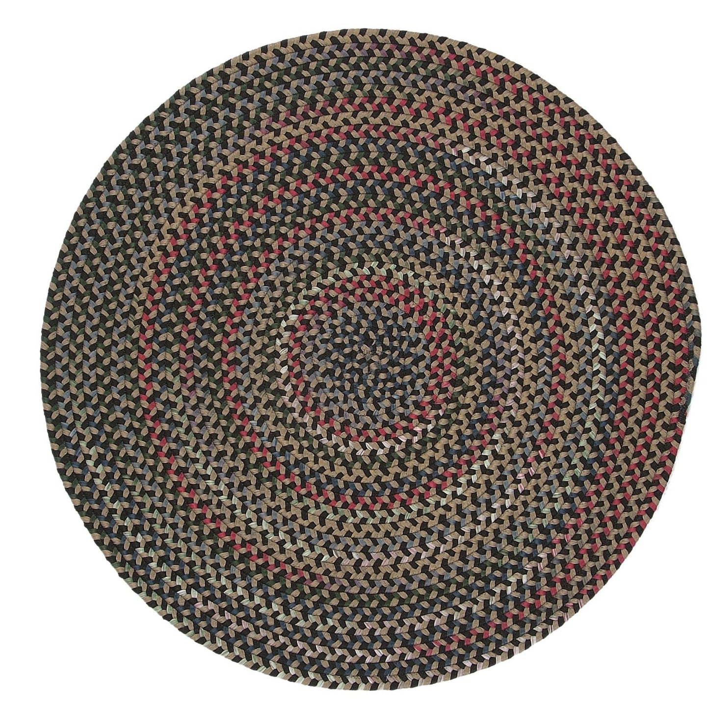 Colonial Mills Wayland Rustic Farmhouse Braided Multicolor Round Rug