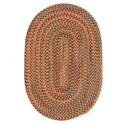 Colonial Mills Worley Rustic Farmhouse Braided Multicolor Oval Rug