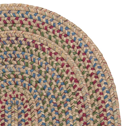 Colonial Mills Worley Rustic Farmhouse Braided Multicolor Oval Rug