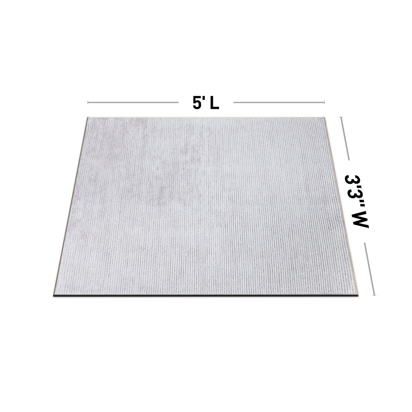 Contemporary Distressed Stripe Machine Washable Area Rug