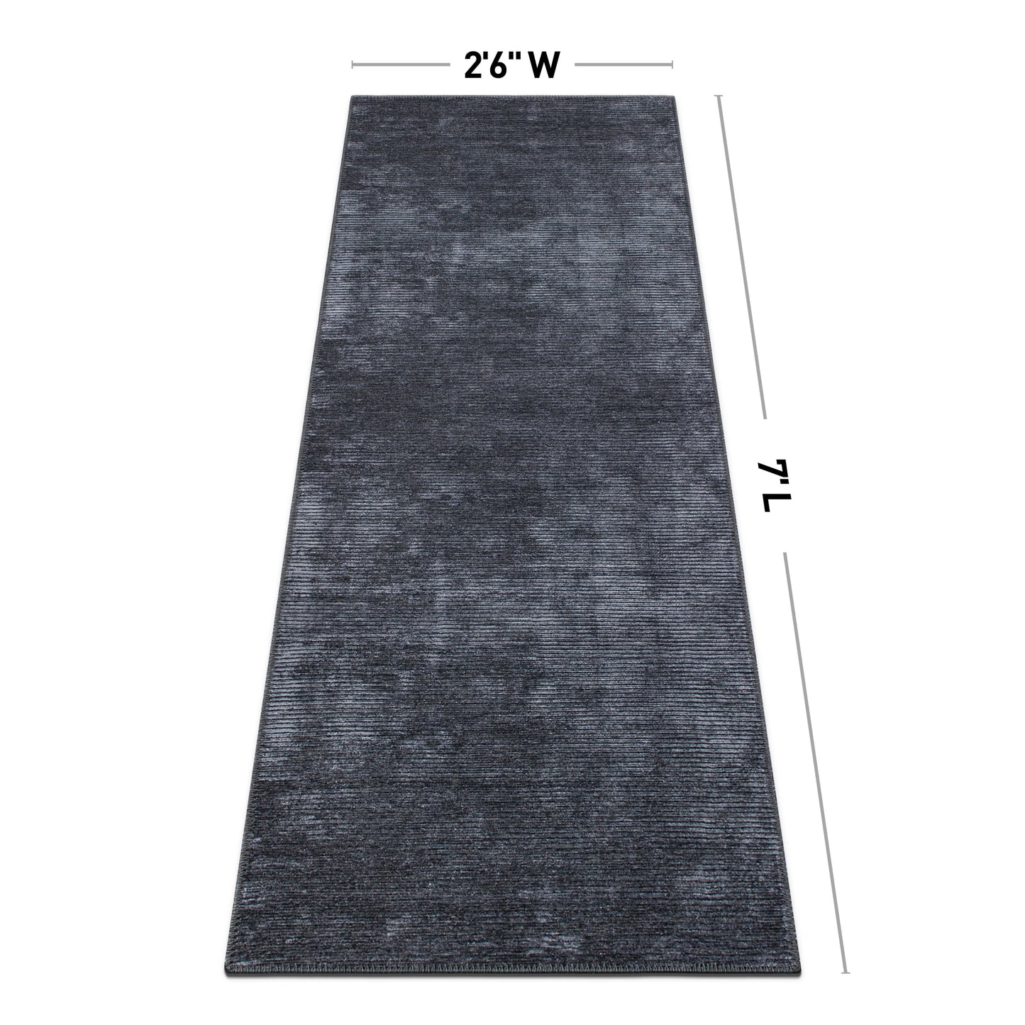 Contemporary Distressed Stripe Machine Washable Area Rug