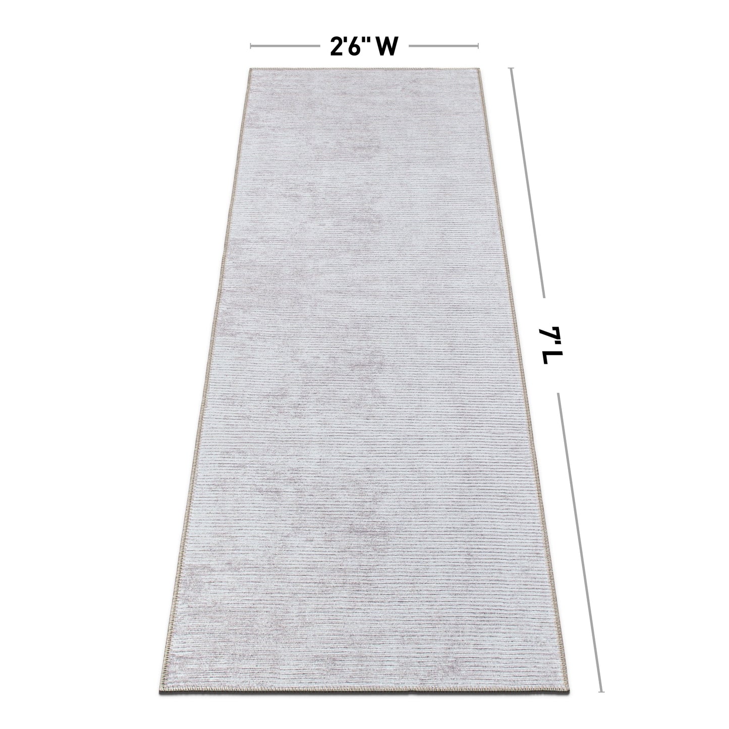 Contemporary Distressed Stripe Machine Washable Area Rug