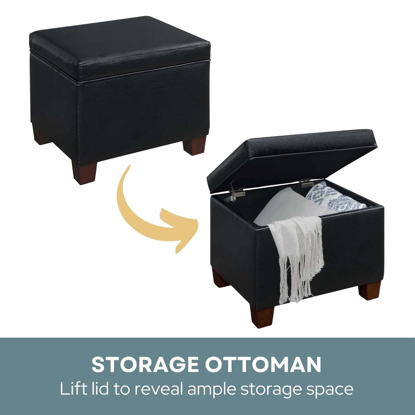 Convenience Concepts Madison Storage Ottoman