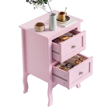 Country Style Two-Drawer Nightstand- Set of 2