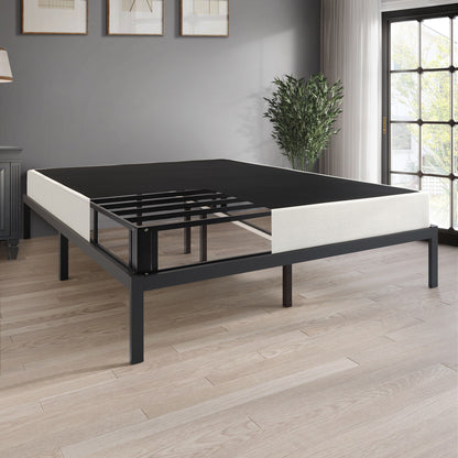 Sommier à ressorts en métal CraftPorch de 5 pouces avec housse en lin gris chaud