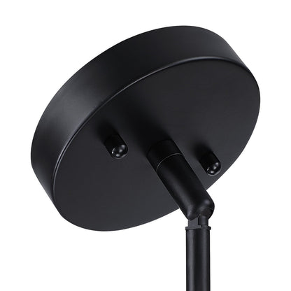 Lustre tambour en rotin noir à 4 lumières Cynthia - 22 po de largeur