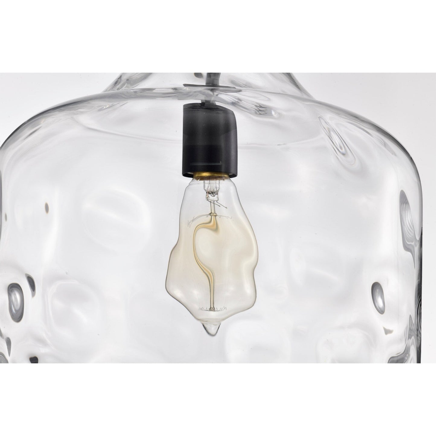 Daelan Clear Dimpled Glass Single Light Pendant Light - 12in