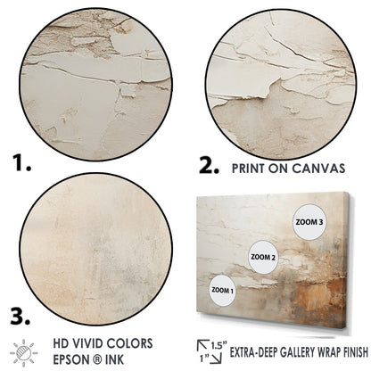 Designart Beige And Brown Paint Fusion Abstract Painting Framed Wall Art Living Room