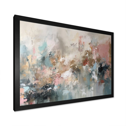 Designart Brushstroke Abstract Painting I Abstract Framed Wall Art For Living Room