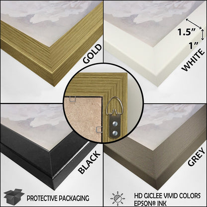 Designart Minimalism Beige And Grey Wave Horizon I Coastal Minimalism Framed Wall Decor