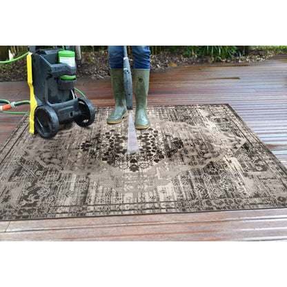 World Rug Gallery Distressed Traditional Indoor/Outdoor Area Rug