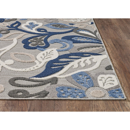 Domani Napa Floral Textured Indoor/ Outdoor Rug