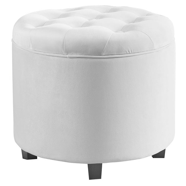 Donovan Tufted Round Storage Ottoman