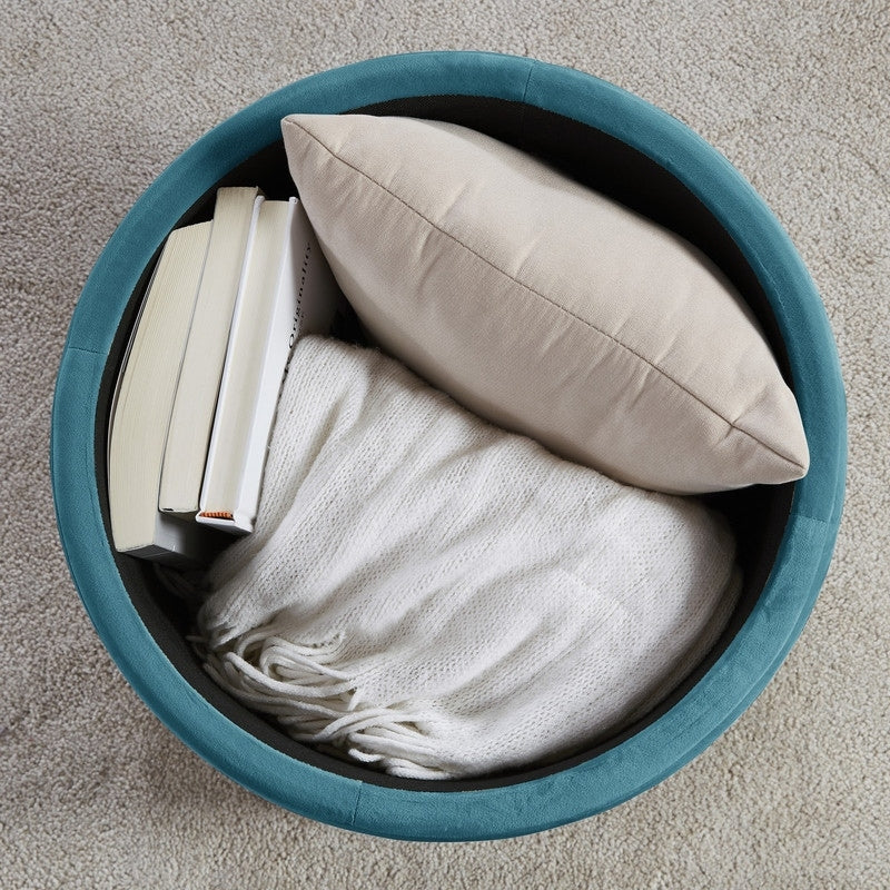Donovan Tufted Round Storage Ottoman