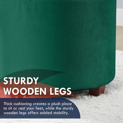 Donovan Tufted Round Storage Ottoman