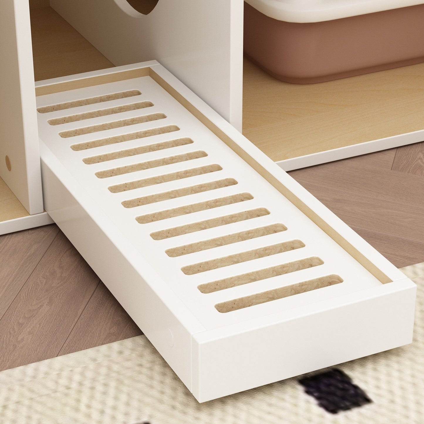 Dual-Compartment Cat Litter Box Enclosure Multi-Functional Furniture