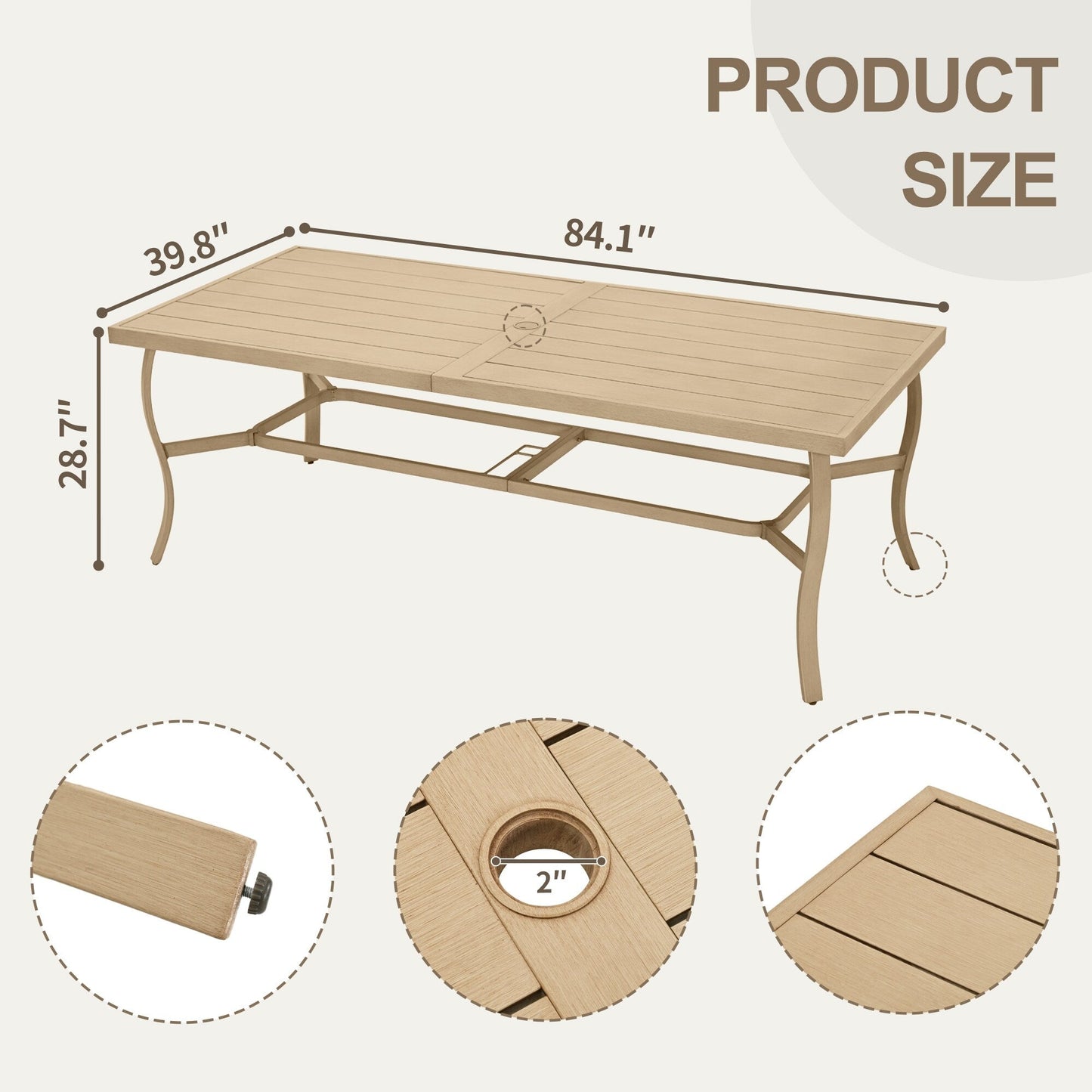 EGEIROS LIFE AluLux 9-Piece Aluminum Patio Dining Set with 2 Swivel Dining Chairs, 6 Dining Chairs and Washable Cushions