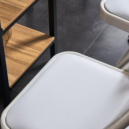 Elegant Foldable Iron & PVC Chairs for Convention & Exhibition White