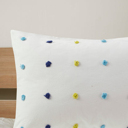 Ensley Cotton Jacquard Pom Pom Comforter Set by Intelligent Design Kids