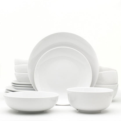 Euro Ceramica 16 Piece / 32 Piece White Essential Porcelain Dinnerware Set