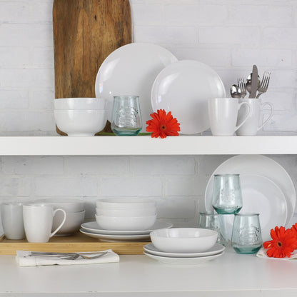 Euro Ceramica 16 Piece / 32 Piece White Essential Porcelain Dinnerware Set