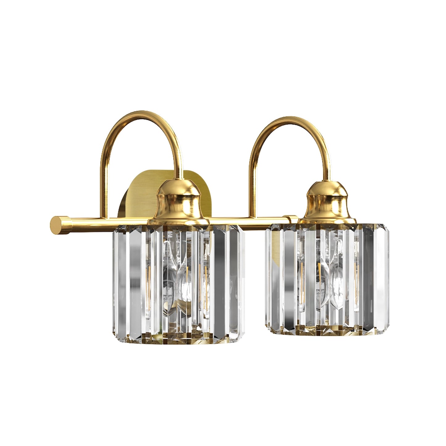 ExBrite Modern Rose Gold 1/2/3/4/5-light Bathroom Dimmable Crystal Vanity Lights Wall Sconces