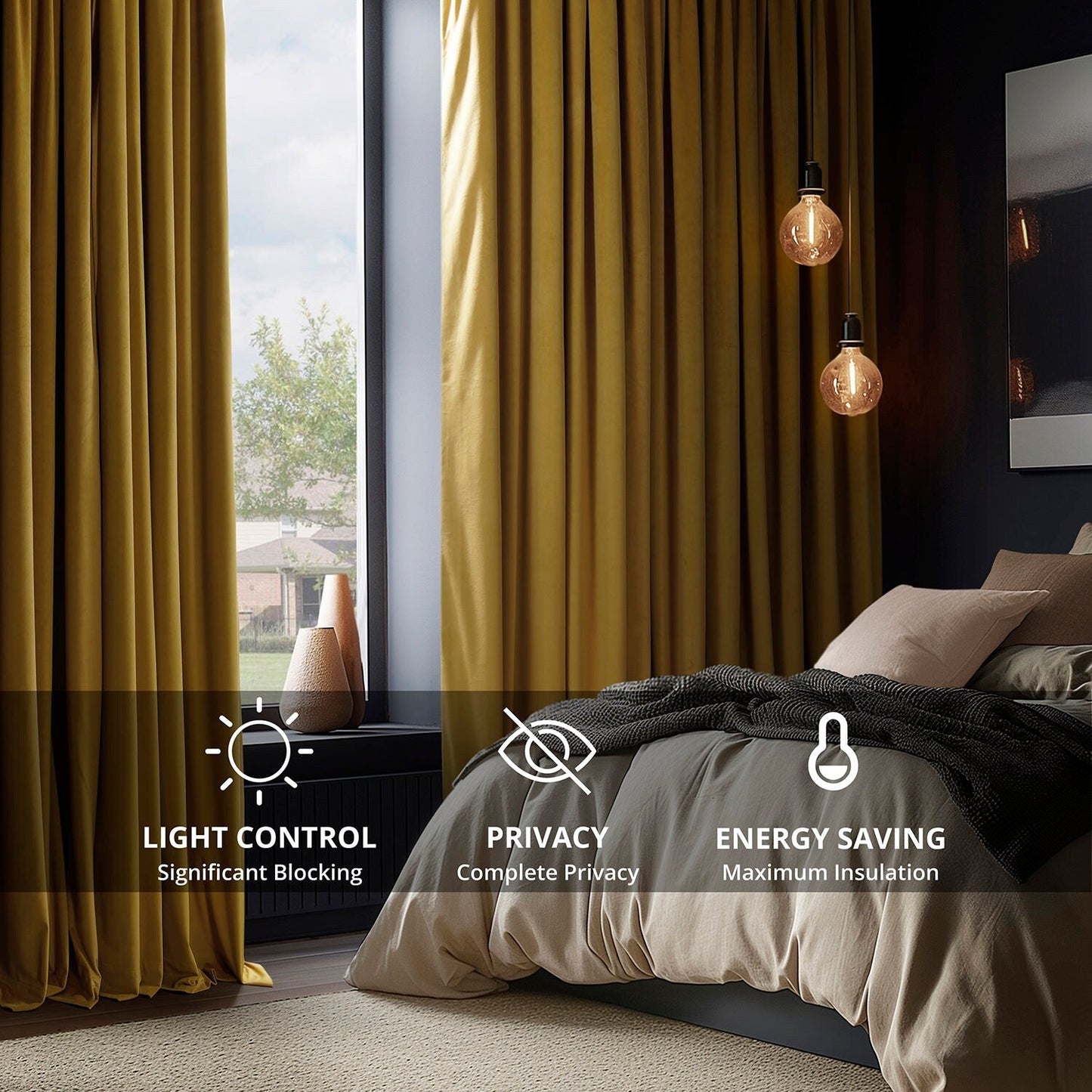 Exclusive Fabrics Signature Blackout Velvet Curtain (1 Panel)