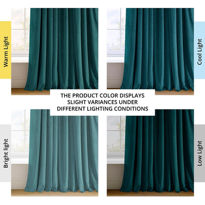 Exclusive Fabrics Signature Extra Wide Blackout Velvet Curtains (1 Panel) - Luxurious Blackout Drapes