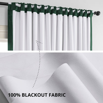 Exclusive Fabrics Signature Extra Wide Blackout Velvet Curtains (1 Panel) - Luxurious Blackout Drapes