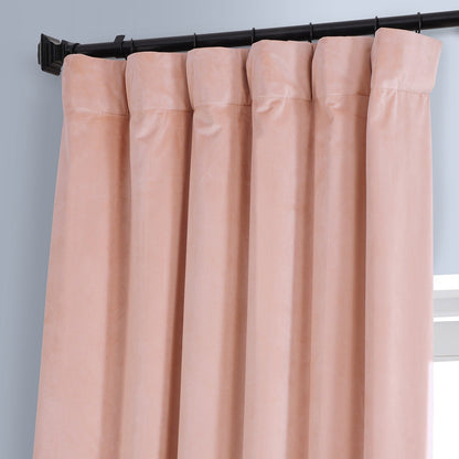 Exclusive Fabrics Signature Plush Velvet Hotel Blackout Curtains (1 Panel) - Luxury Soft Drapery for Light Control & Elegance