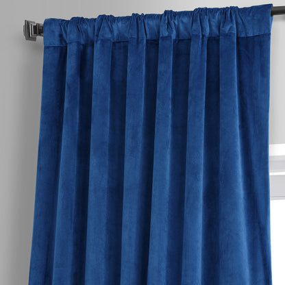Exclusive Fabrics Signature Plush Velvet Hotel Blackout Curtains (1 Panel) - Luxury Soft Drapery for Light Control & Elegance