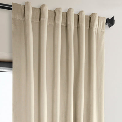Exclusive Fabrics Signature Plush Velvet Hotel Blackout Curtains (1 Panel) - Luxury Soft Drapery for Light Control & Elegance