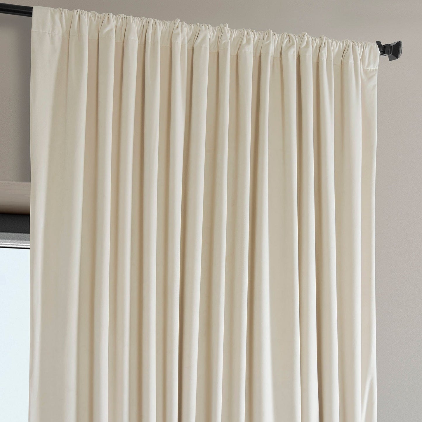 Exclusive Fabrics Signature Plush Velvet Hotel Blackout Curtains (1 Panel) - Luxury Soft Drapery for Light Control & Elegance