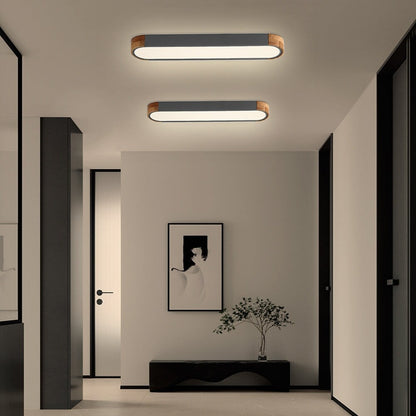 Plafonnier LED ovale à intensité variable Farmhouse Wood - 37 3000 K/6000 K