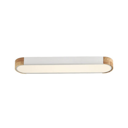 Plafonnier LED ovale à intensité variable Farmhouse Wood - 37 3000 K/6000 K