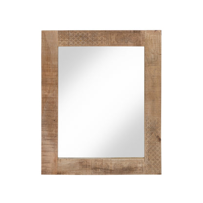 Miroir mural rustique en bois massif naturel Carina de Furniture of America