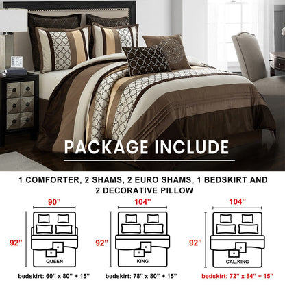 Nanshing Avalon Trellis 8-Piece Moroccan Print Comforter Set