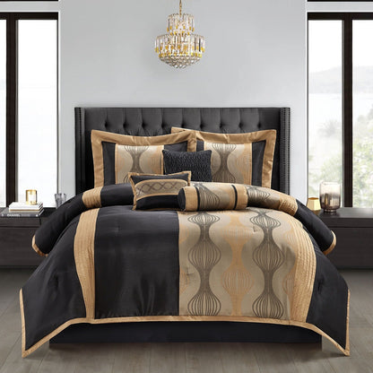 Nanshing Daniella 7-Piece Modern Geometric Comforter Set