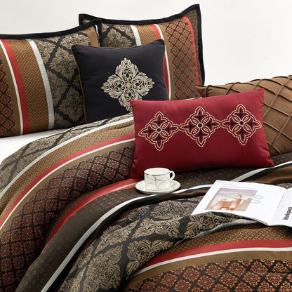 Nanshing Jensen 7 Piece Jacquard Geometric Comforter Set