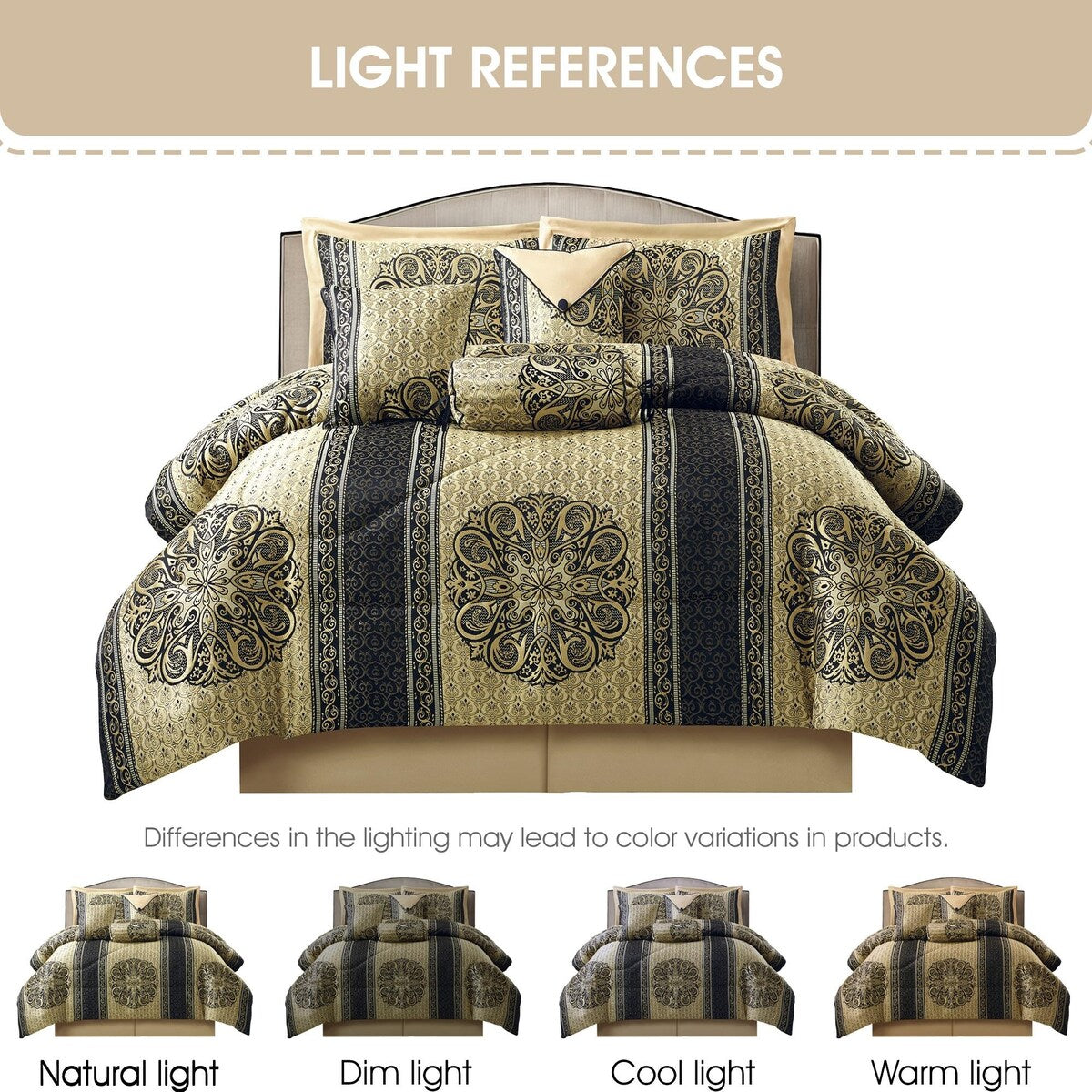 Nanshing Prince 7 Piece Elegant Medallion Comforter Set