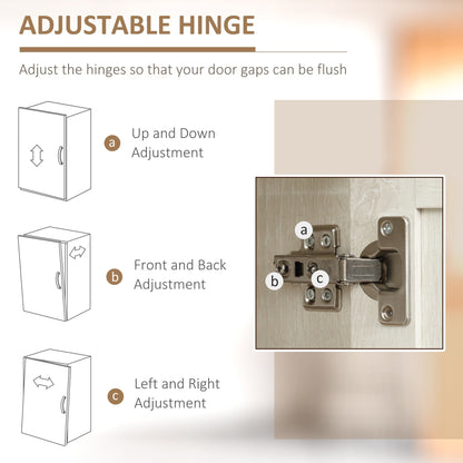 HOMCOM 63 Garde-manger de cuisine à 2 portes, meuble de rangement indépendant avec étagères à 5 niveaux et 2 étagères réglables pour salle à manger