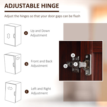 HOMCOM 63 Garde-manger de cuisine à 2 portes, meuble de rangement indépendant avec étagères à 5 niveaux et 2 étagères réglables pour salle à manger