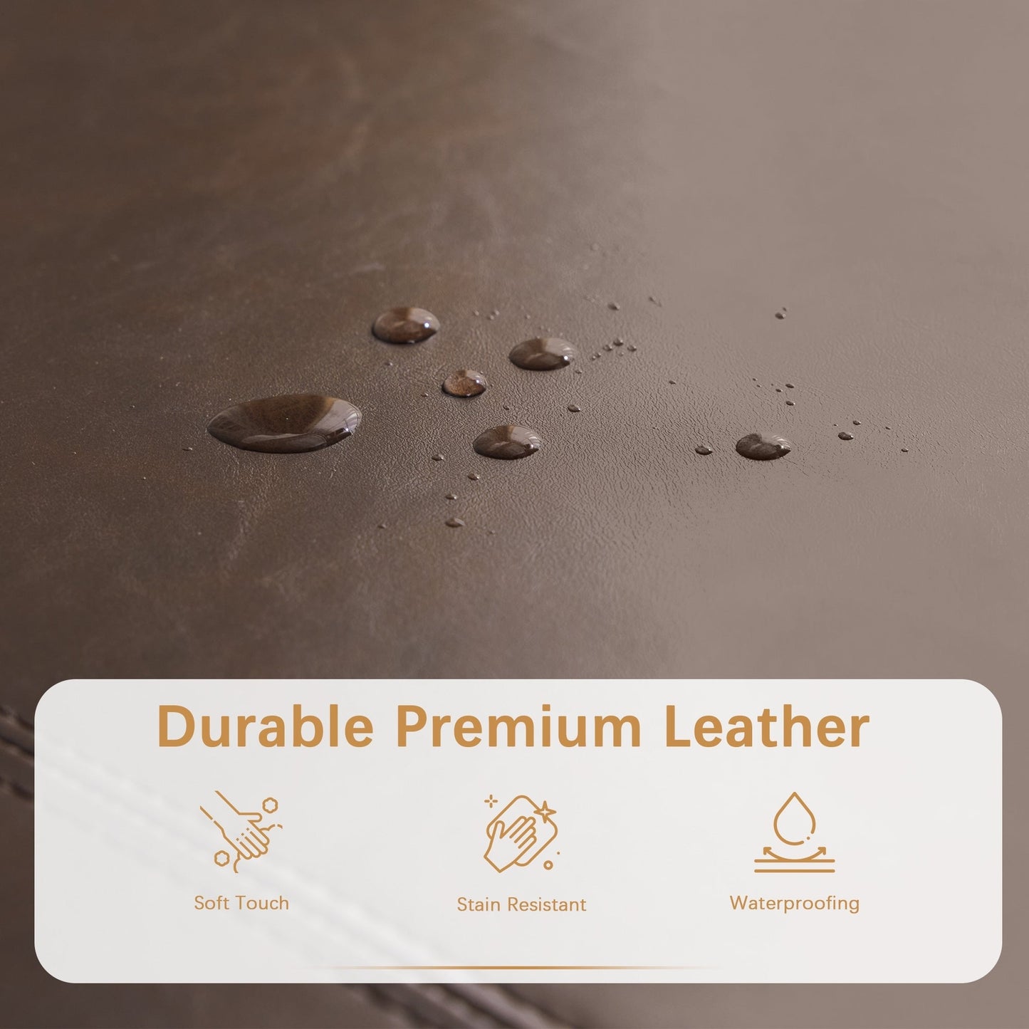 Pouf de rangement rectangulaire rembourré 50,3 x 17,50 x 18 po - Similicuir