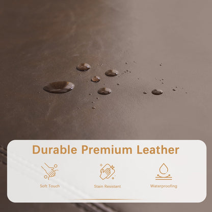 Pouf de rangement rectangulaire rembourré 50,3 x 17,50 x 18 po - Similicuir