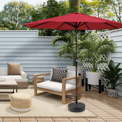 Parasol de patio Holme de 9 pieds et support de base