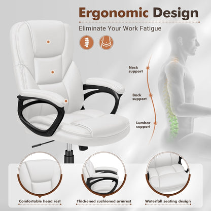 Chaise de bureau ergonomique Homall à dossier haut