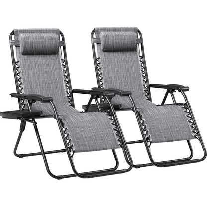 Homall Patio Zero Gravity Chair Lawn Lounge Chair with Pillow Set of 2